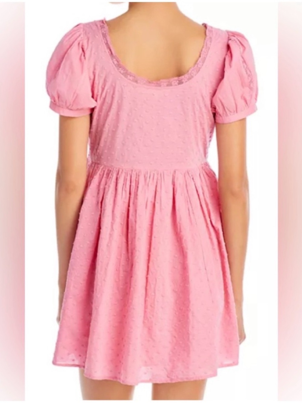 LoveShackFancy Pink Raleigh Cotton Mini Dress - Picture 2 of 11